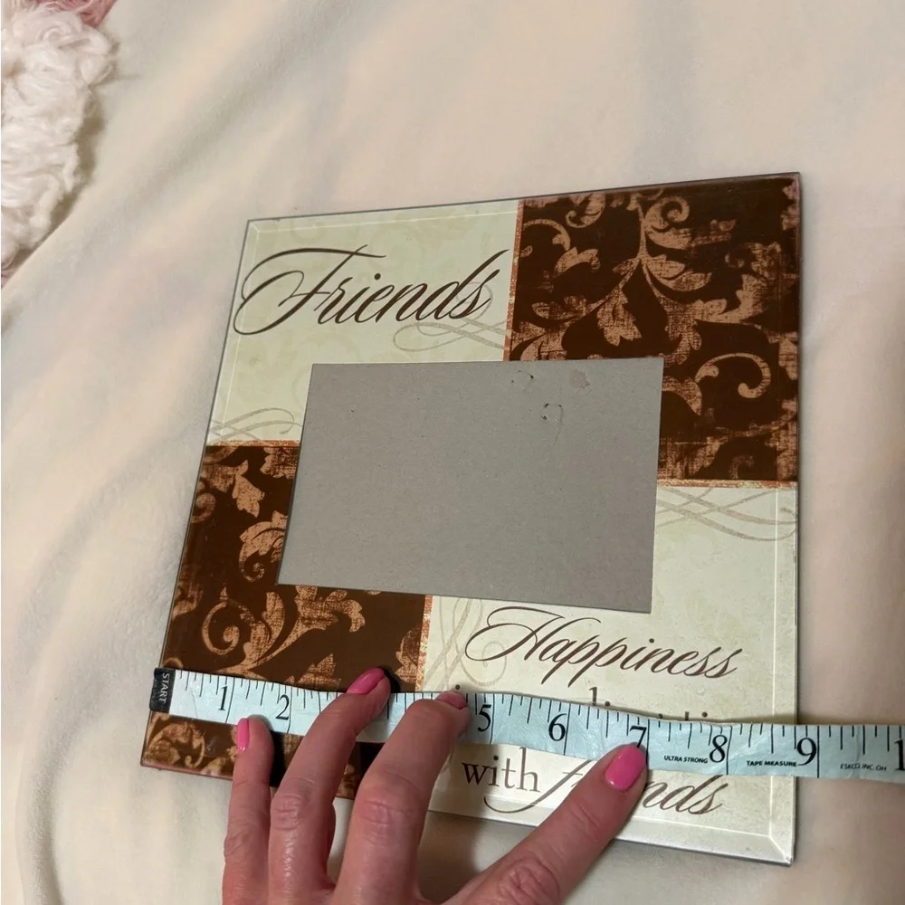 Brown and Cream Decorative Photo Frame Friends 3.5 x 5 Photo